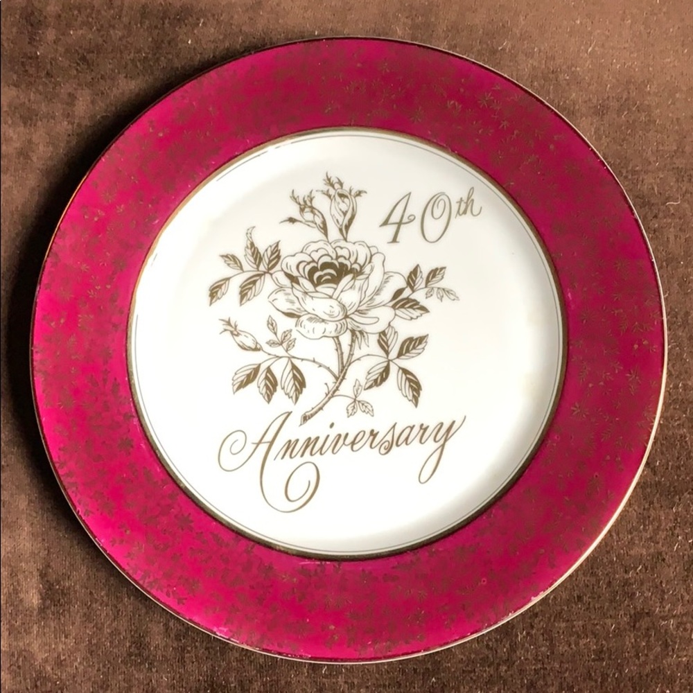 🌞Vintage Norcrest 40th Anniversary Plate!
